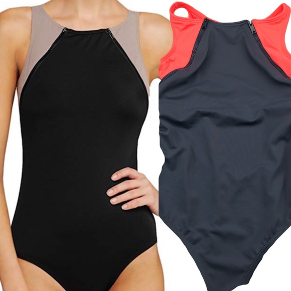 Dkny Other - DKNY One Piece High Neck Maillot Swimwear EUC